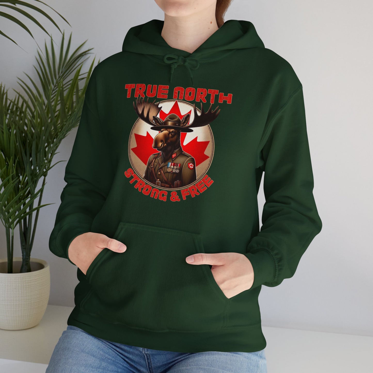 Comfy True North Strong & Free Hoodie