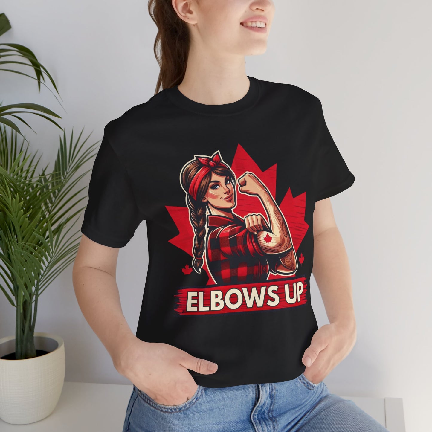 Soft Lumberjack Woman Elbows Up Adult T-shirt